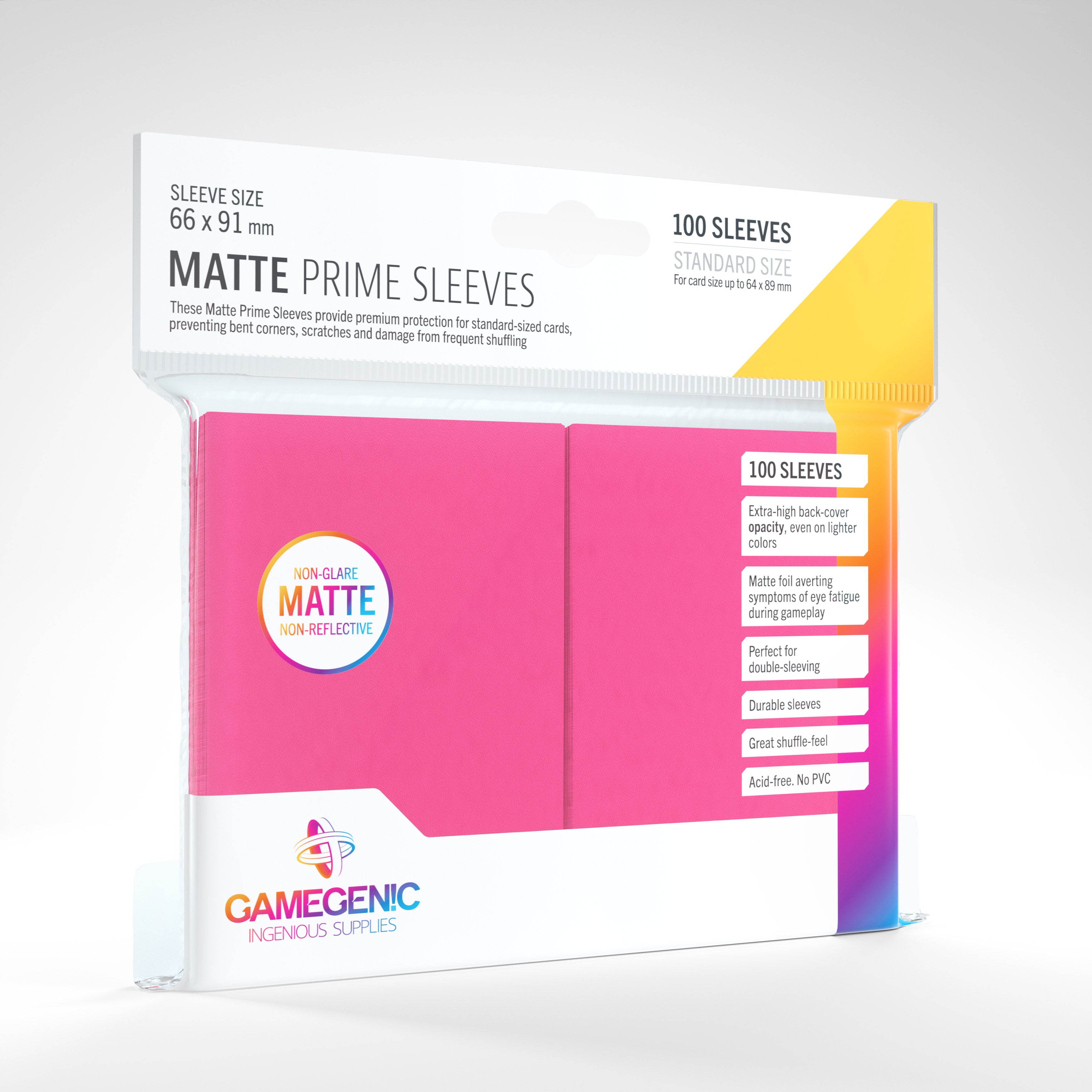 Gamegenic - Matte Prime Sleeves - Pink | Jack's On Queen
