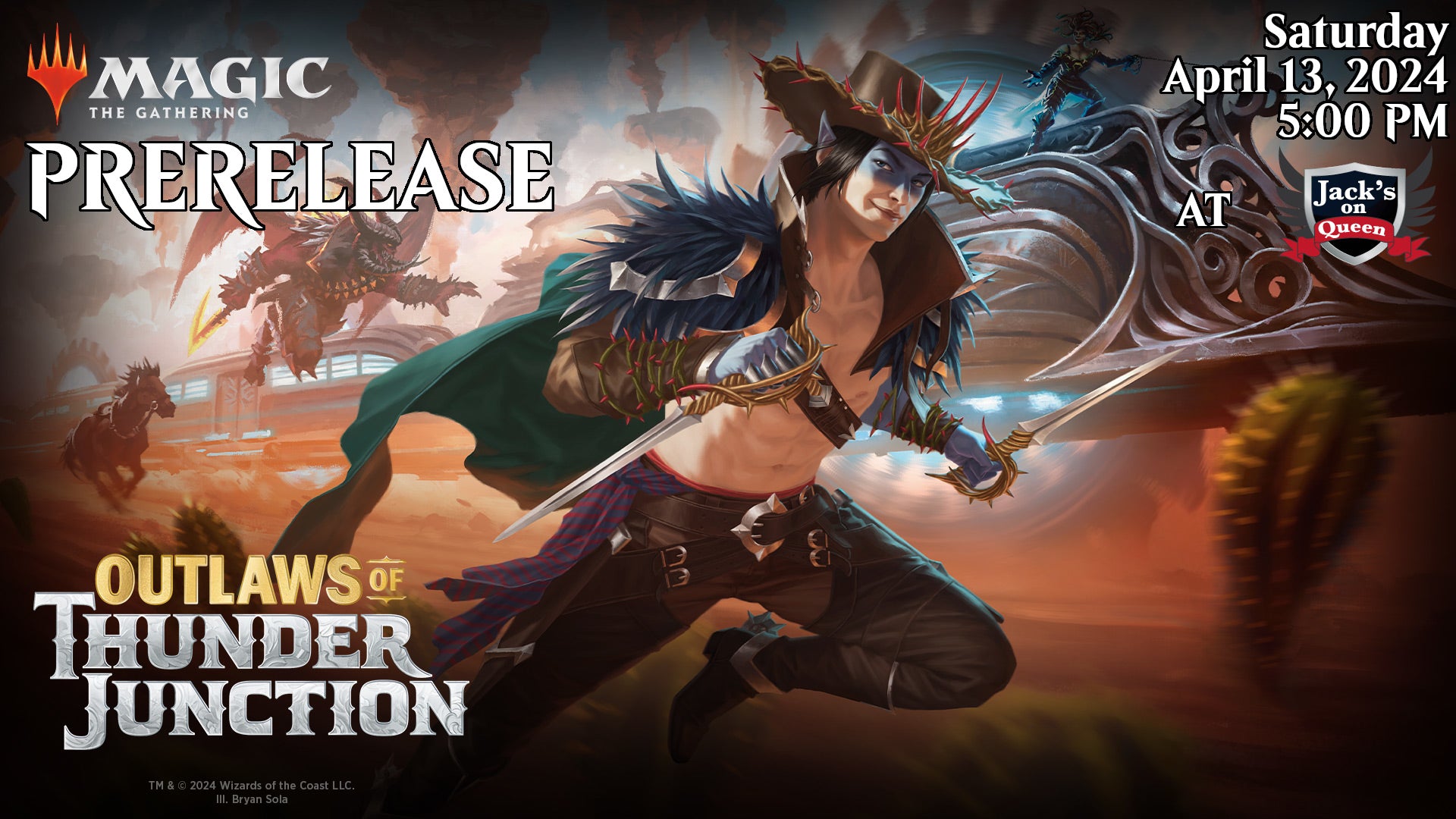 Outlaws of Thunder Junction Prerelease - Saturday, April 13 - 5PM | Jack's On Queen