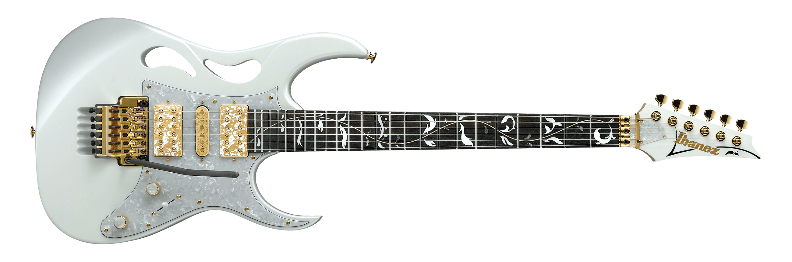 Ibanez PIA3761SLW Electric Guitar - Steve Vai Stallion White | Jack's On Queen