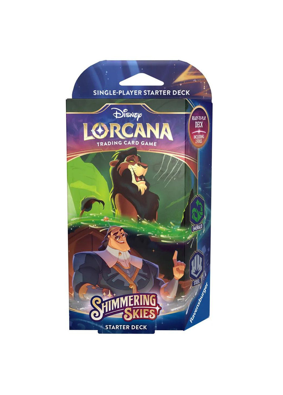 DISNEY LORCANA SHIMMERING SKIES STARTER DECK (EMERALD STEEL) | Jack's On Queen