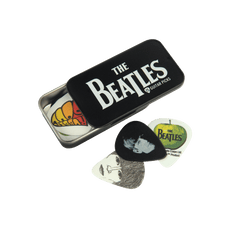 THE BEATLES GUITAR PICK TINS Classic Logo, Medium Gauge (.70mm), 15-Pack | Jack's On Queen
