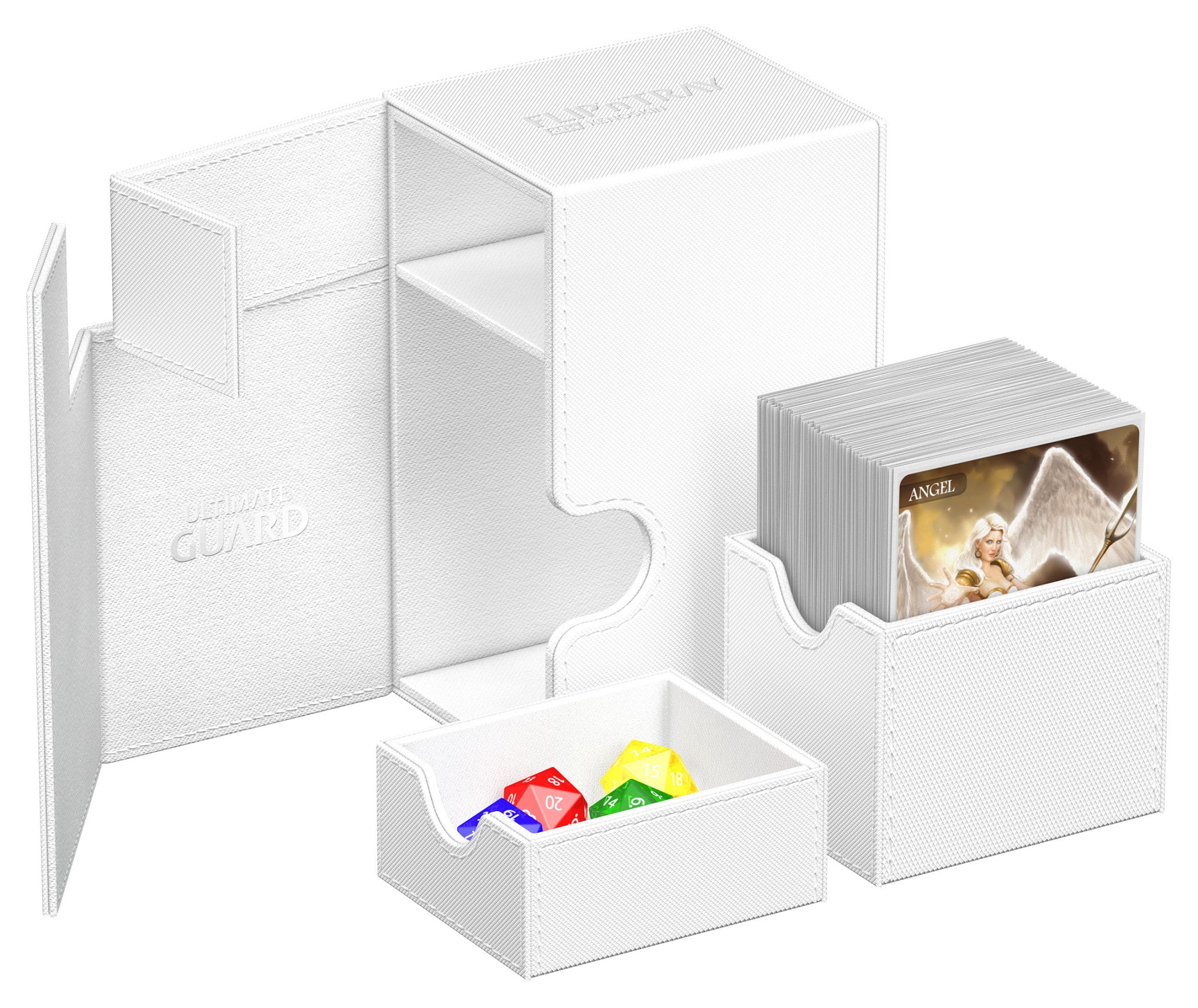 UG FLIP N TRAY DECK CASE MONOCOLOR WHITE 100+ | Jack's On Queen