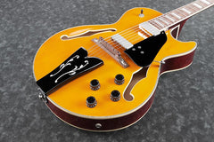 Ibanez GB10EM - George Benson Signature Hollow Body Electric Guitar - Antique Amber | Jack's On Queen