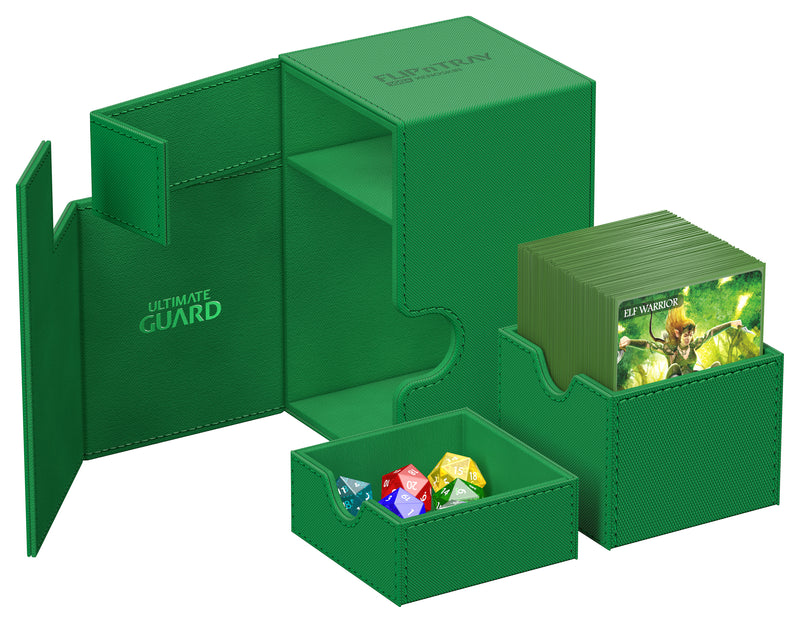 UG FLIP N TRAY DECK CASE MONOCOLOR GREEN 100+ | Jack's On Queen
