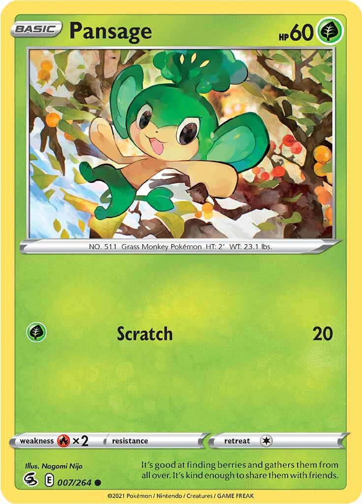 Pansage (007/264) [Sword & Shield: Fusion Strike] | Jack's On Queen