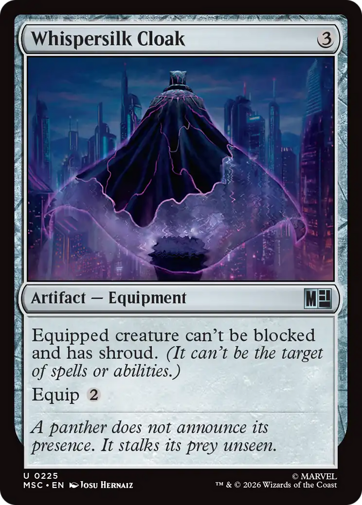 Whispersilk Cloak (Surge Foil) [Marvel Super Heroes Commander] | Jack's On Queen