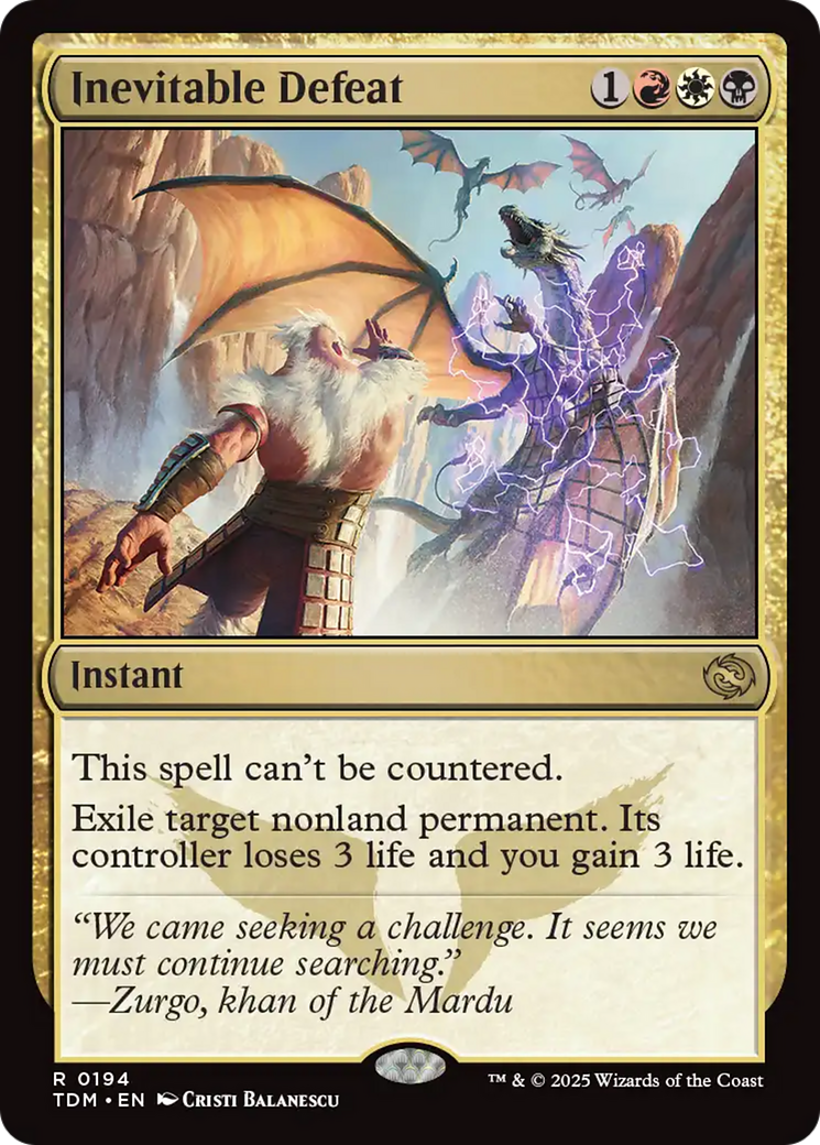 Inevitable Defeat [Tarkir: Dragonstorm] | Jack's On Queen