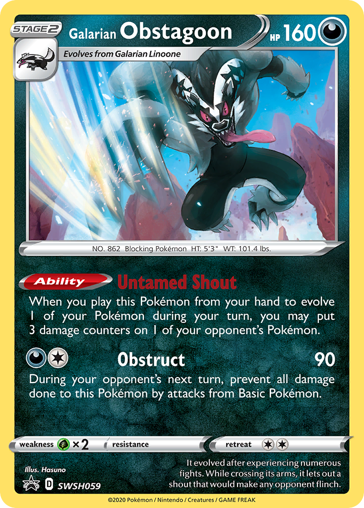 Galarian Obstagoon (SWSH059) [Sword & Shield: Black Star Promos] | Jack's On Queen