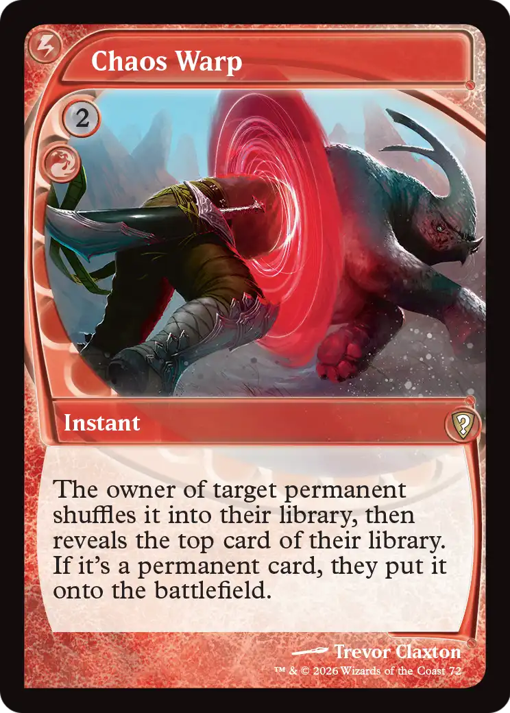 Chaos Warp (Future Sight) [Mystery Booster: Commander Edition] | Jack's On Queen