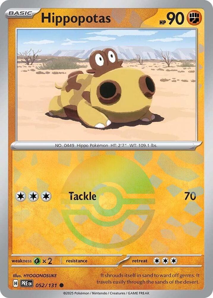 Hippopotas (052/131) (Poke Ball Pattern) [Scarlet & Violet: Prismatic Evolutions] | Jack's On Queen