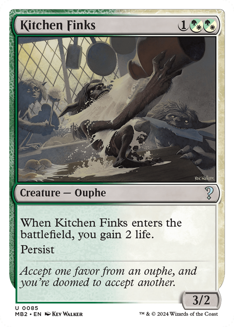 Kitchen Finks (White Border) [Mystery Booster 2] | Jack's On Queen