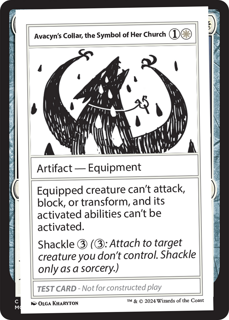 Avacyn's Collar, the Symbol of Her Church [Mystery Booster 2 Playtest Cards] | Jack's On Queen