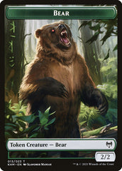 Human Warrior // Bear Double-Sided Token [Kaldheim Tokens] | Jack's On Queen
