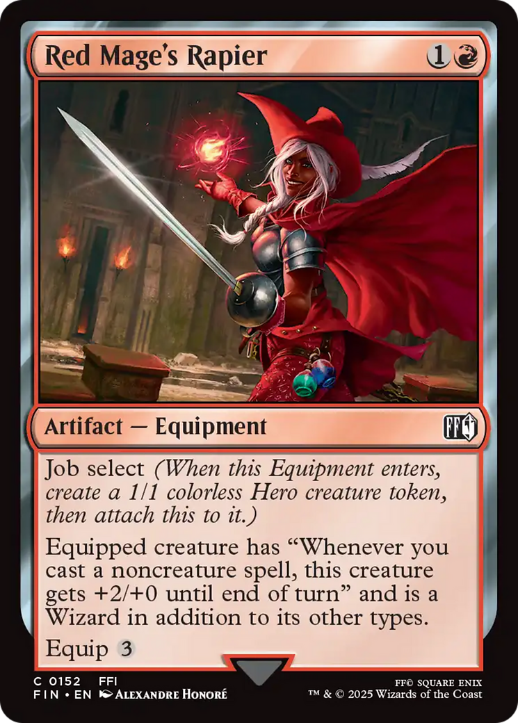 Red Mage's Rapier [FINAL FANTASY] | Jack's On Queen