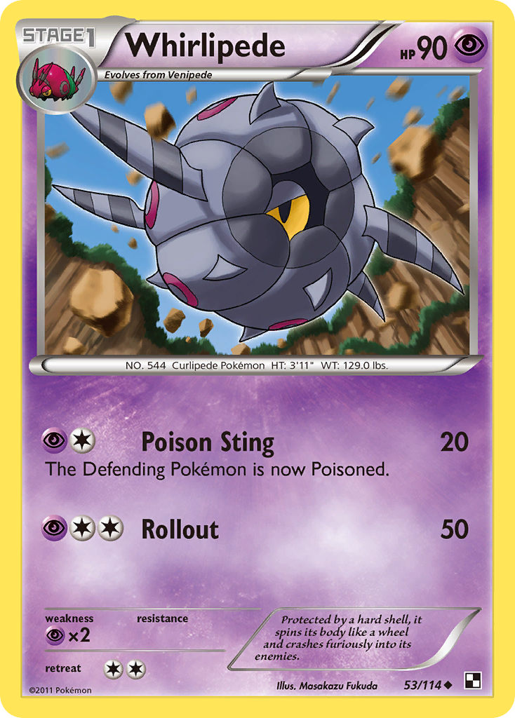 Whirlipede (53/114) [Black & White: Base Set] | Jack's On Queen