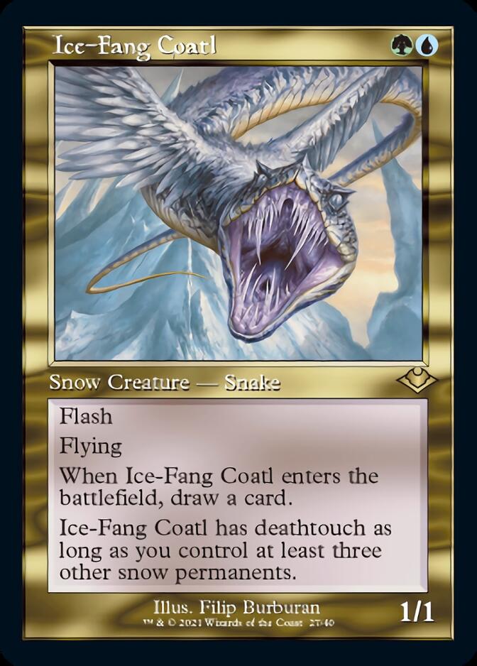 Ice-Fang Coatl (Retro Foil Etched) [Modern Horizons] | Jack's On Queen