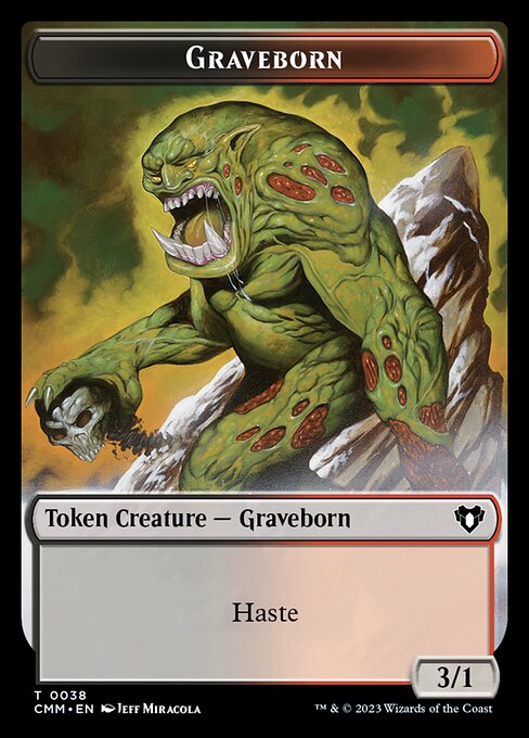 Zombie (0019) // Graveborn Double-Sided Token [Commander Masters Tokens] | Jack's On Queen