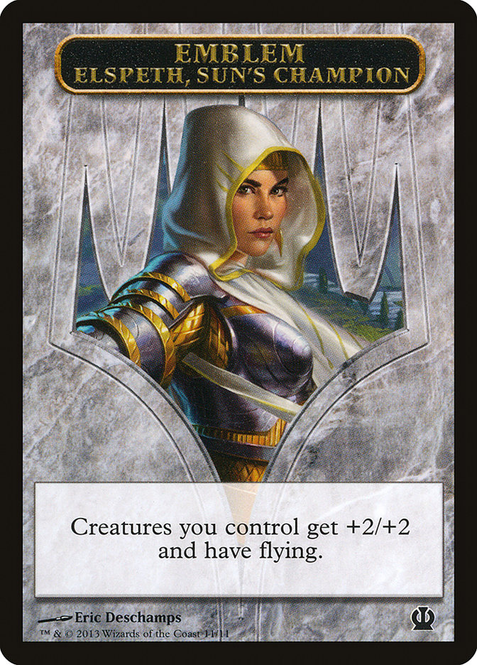 Elspeth, Sun's Champion Emblem [Theros Tokens] | Jack's On Queen