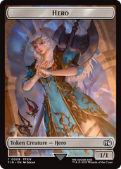 Human Soldier // Hero (0009) Double-Sided Token [FINAL FANTASY Commander Tokens] | Jack's On Queen