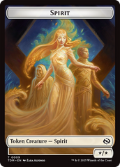 Spirit (0008) // Spirit (0009) Double-Sided Token [Tarkir: Dragonstorm Tokens] | Jack's On Queen