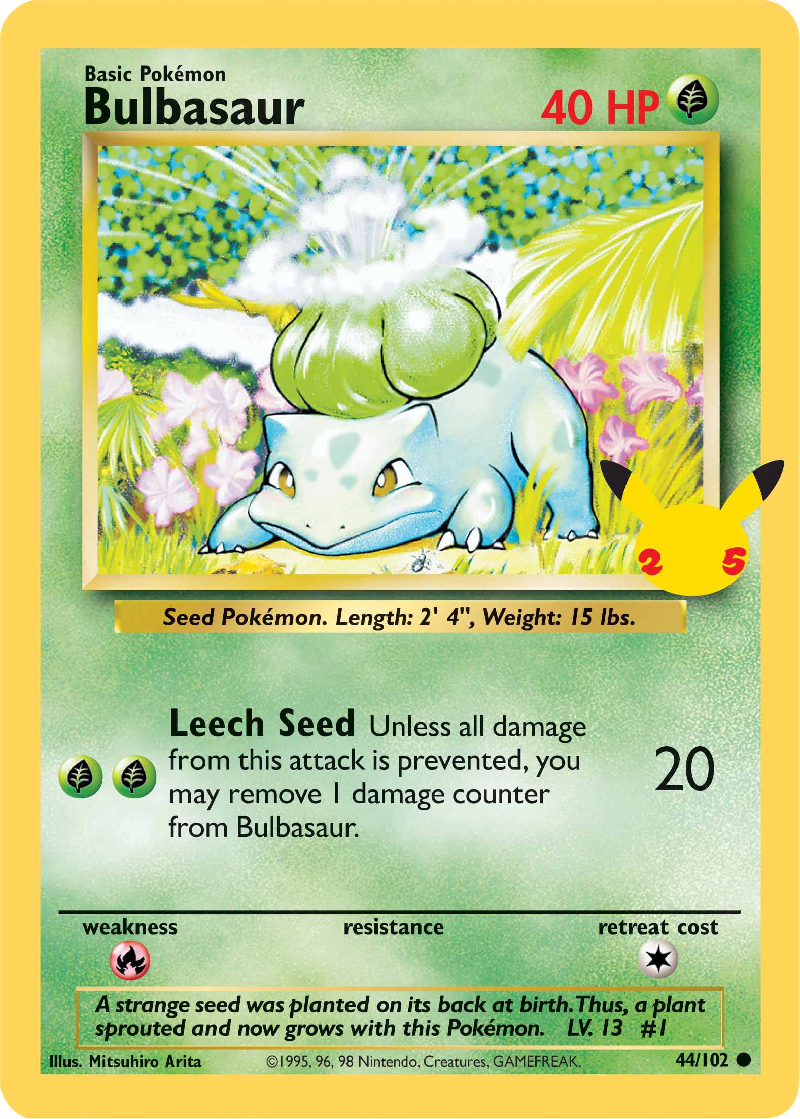 Bulbasaur (44/102) (Jumbo Card) [First Partner Pack] | Jack's On Queen