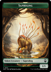 Tarmogoyf // Saproling Double-Sided Token [Modern Horizons 3 Commander Tokens] | Jack's On Queen