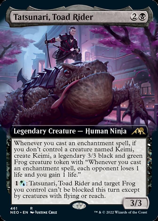 Tatsunari, Toad Rider (Extended Art) [Kamigawa: Neon Dynasty] | Jack's On Queen