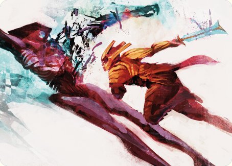 Hexgold Slash Art Card [Phyrexia: All Will Be One Art Series] | Jack's On Queen
