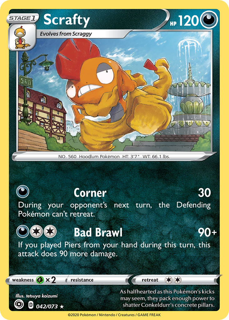 Scrafty (042/073) [Sword & Shield: Champion's Path] | Jack's On Queen