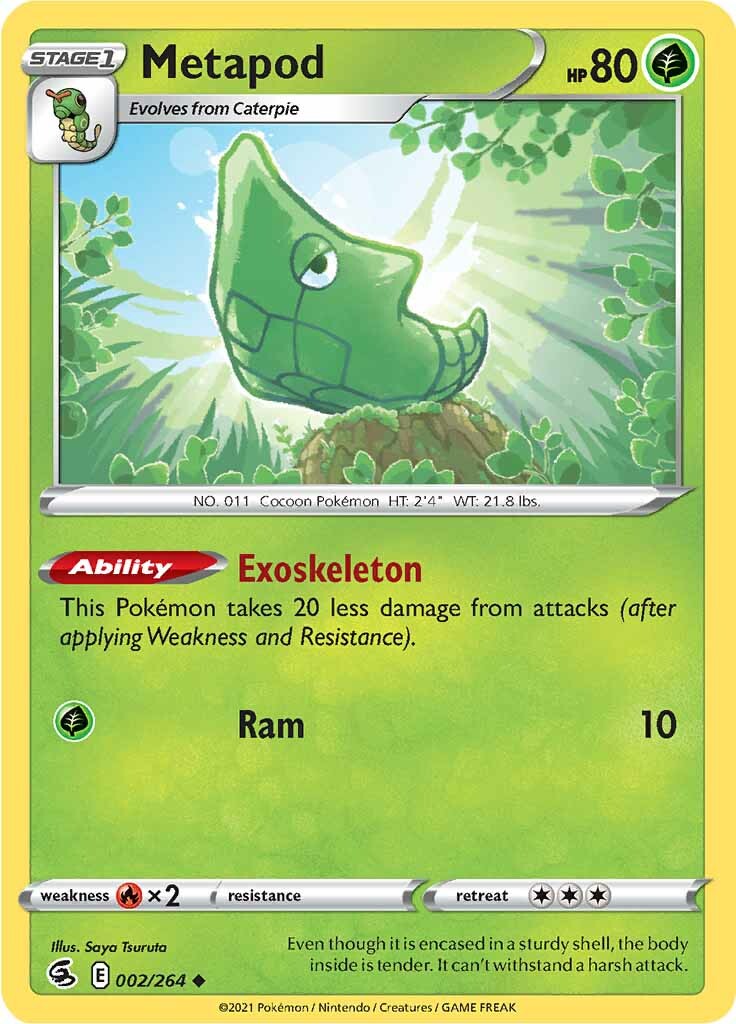 Metapod (002/264) [Sword & Shield: Fusion Strike] | Jack's On Queen