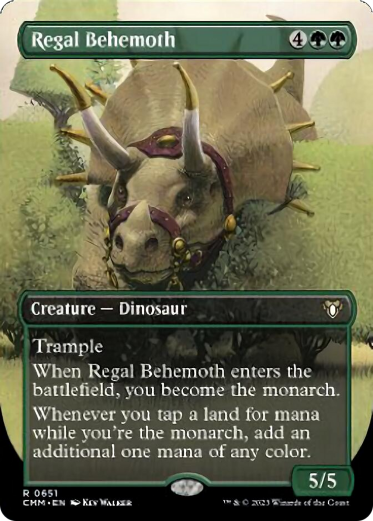 Regal Behemoth (Borderless Alternate Art) [Commander Masters] | Jack's On Queen