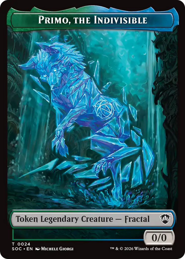 Beast // Primo, The Indivisible Double-Sided Token [Secrets of Strixhaven Commander Tokens] | Jack's On Queen