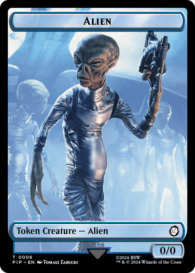 Radiation // Alien Double-Sided Token [Fallout Tokens] | Jack's On Queen