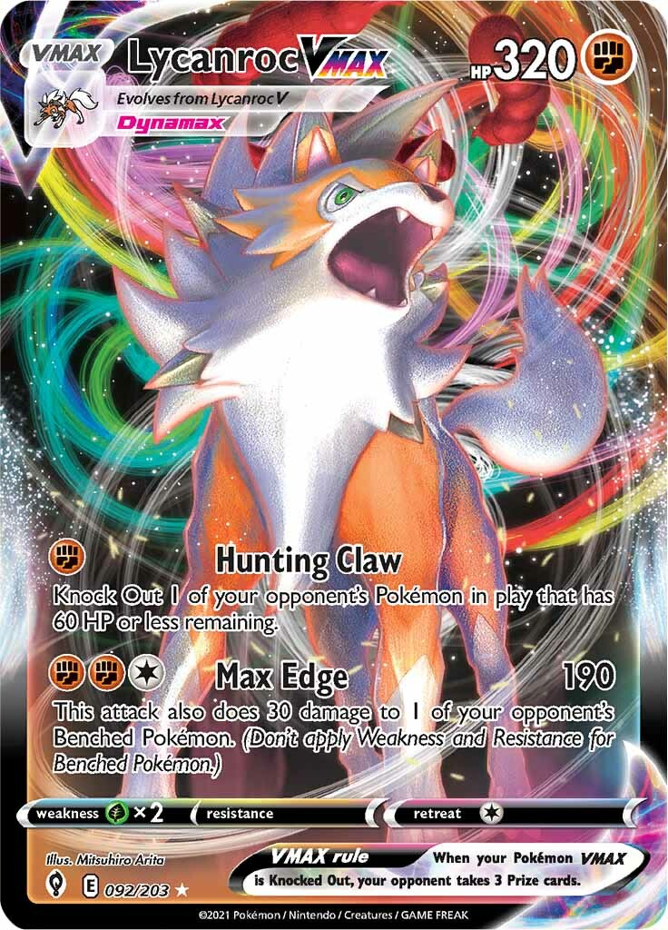 Lycanroc VMAX (092/203) [Sword & Shield: Evolving Skies] | Jack's On Queen