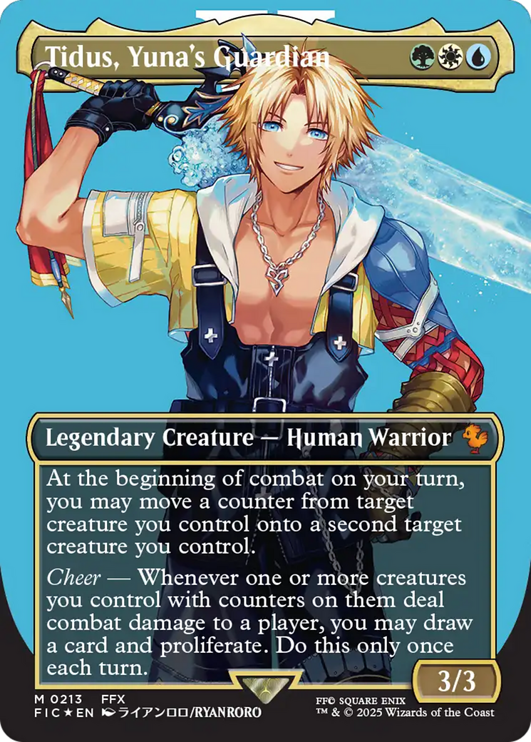 Tidus, Yuna's Guardian (Borderless) (Surge Foil) [FINAL FANTASY Commander] | Jack's On Queen