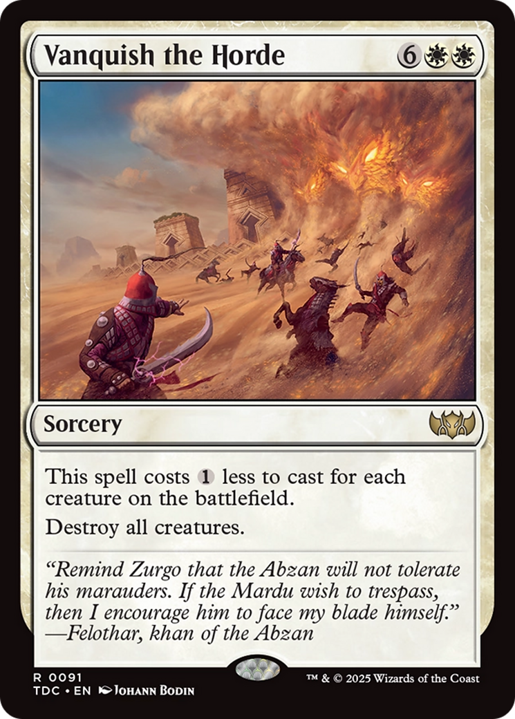 Vanquish the Horde [Tarkir: Dragonstorm Commander] | Jack's On Queen
