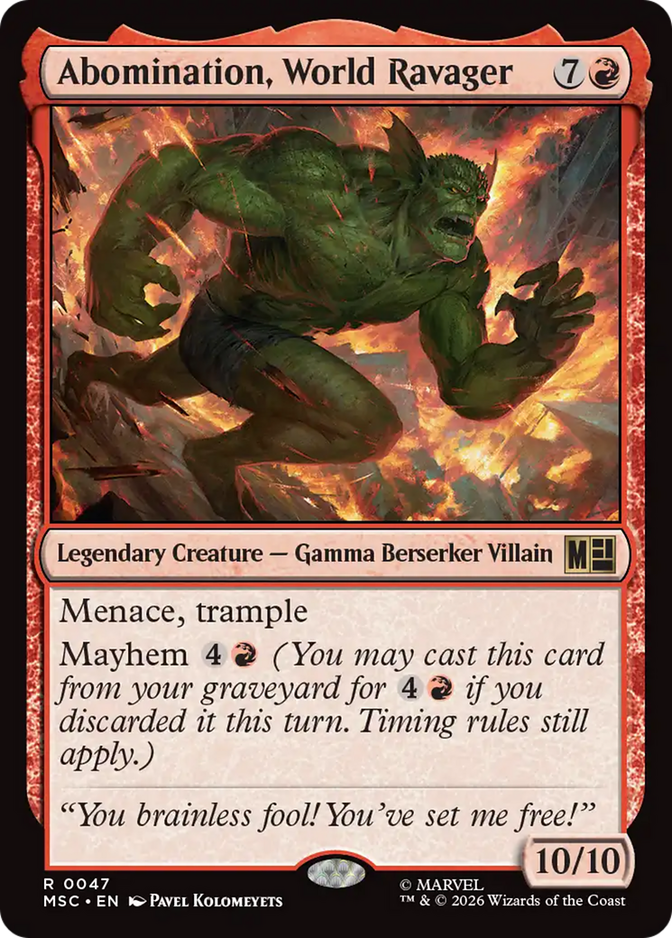 Abomination, World Ravager (Surge Foil) [Marvel Super Heroes Commander] | Jack's On Queen