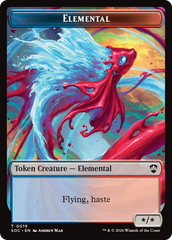 Dragon Illusion // Elemental (0019) Double-Sided Token [Secrets of Strixhaven Commander Tokens] | Jack's On Queen