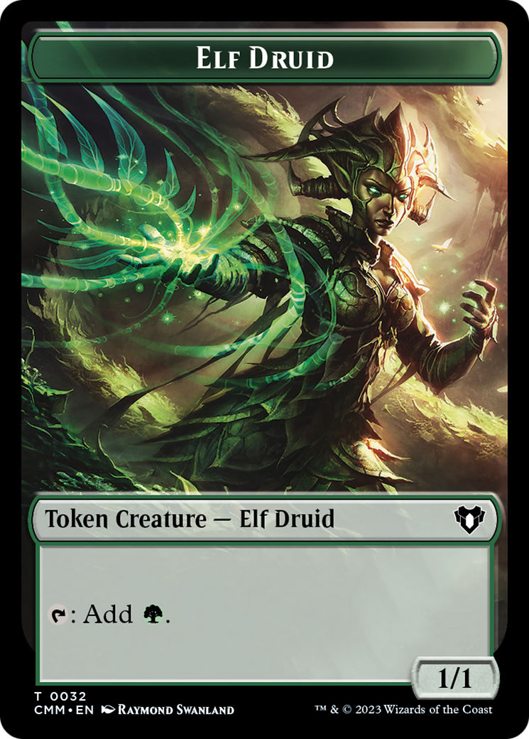 Elf Druid Token [Commander Masters Tokens] | Jack's On Queen