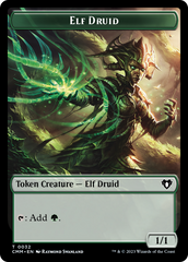 Elemental (0024) // Elf Druid Double-Sided Token [Commander Masters Tokens] | Jack's On Queen