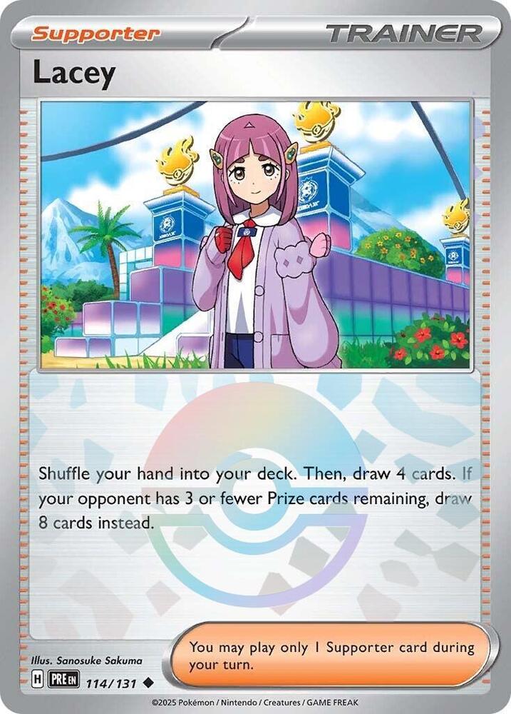 Lacey (114/131) (Poke Ball Pattern) [Scarlet & Violet: Prismatic Evolutions] | Jack's On Queen