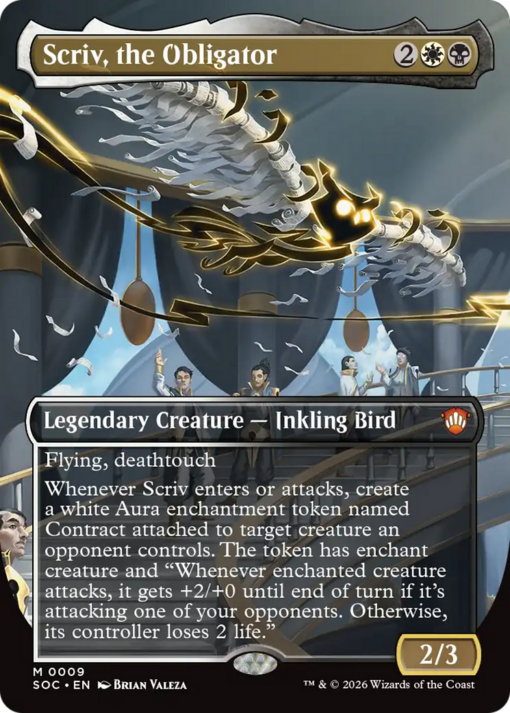 Scriv, the Obligator (Borderless) [Secrets of Strixhaven Commander] | Jack's On Queen