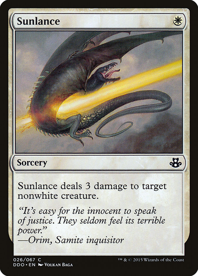 Sunlance [Duel Decks: Elspeth vs. Kiora] | Jack's On Queen