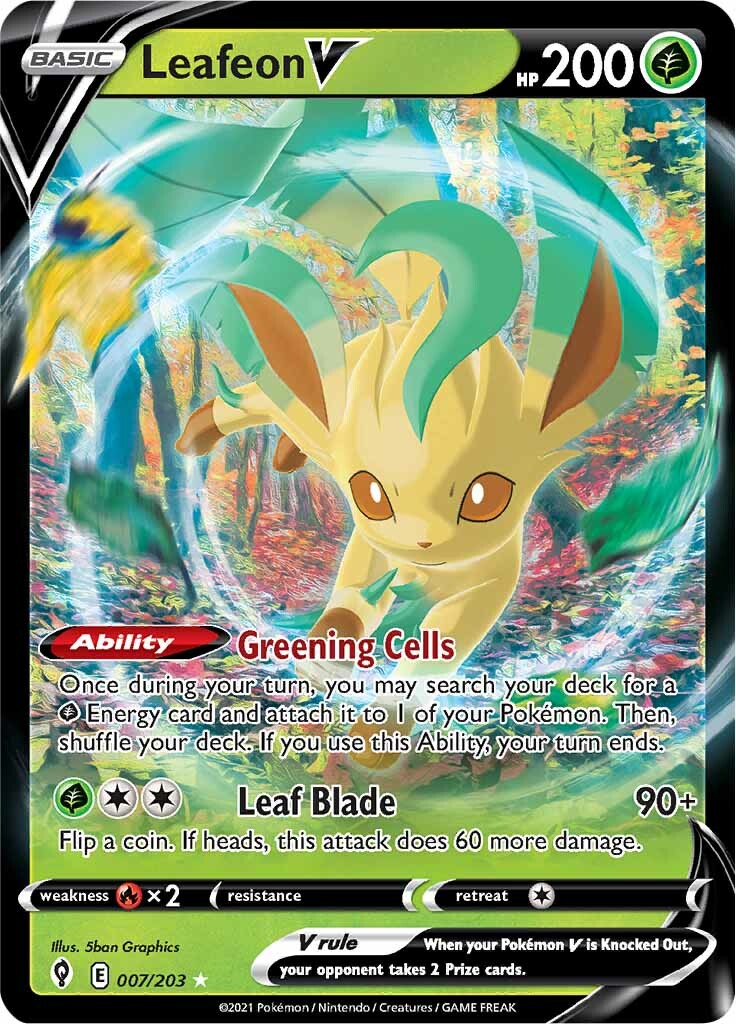 Leafeon V (007/203) [Sword & Shield: Evolving Skies] | Jack's On Queen