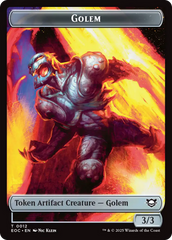 Bird // Golem (0012) Double-Sided Token [Edge of Eternities Commander Tokens] | Jack's On Queen