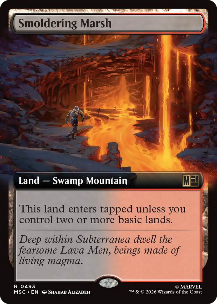 Smoldering Marsh (Extended Art) [Marvel Super Heroes Commander] | Jack's On Queen