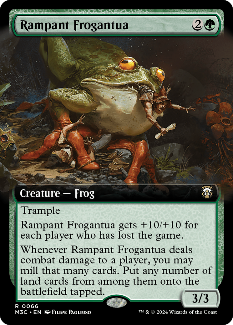 Rampant Frogantua (Extended Art) (Ripple Foil) [Modern Horizons 3 Commander] | Jack's On Queen