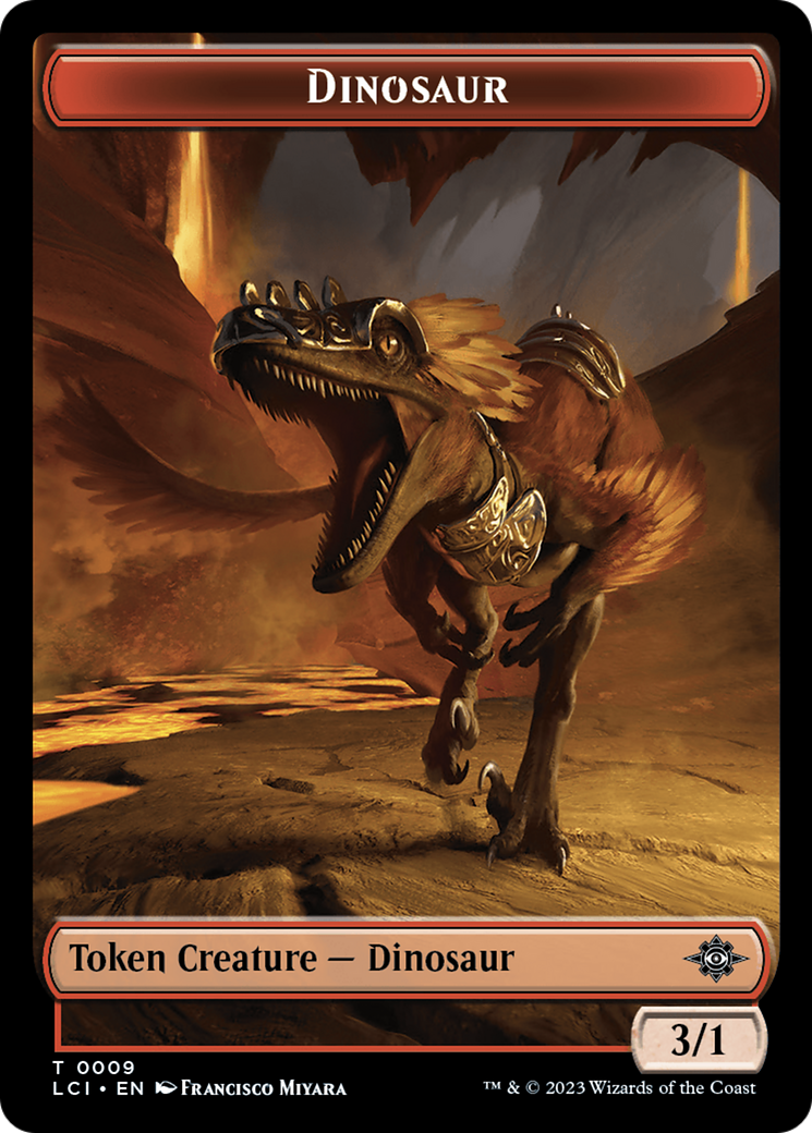 Gnome // Dinosaur (0009) Double-Sided Token [The Lost Caverns of Ixalan Tokens] | Jack's On Queen