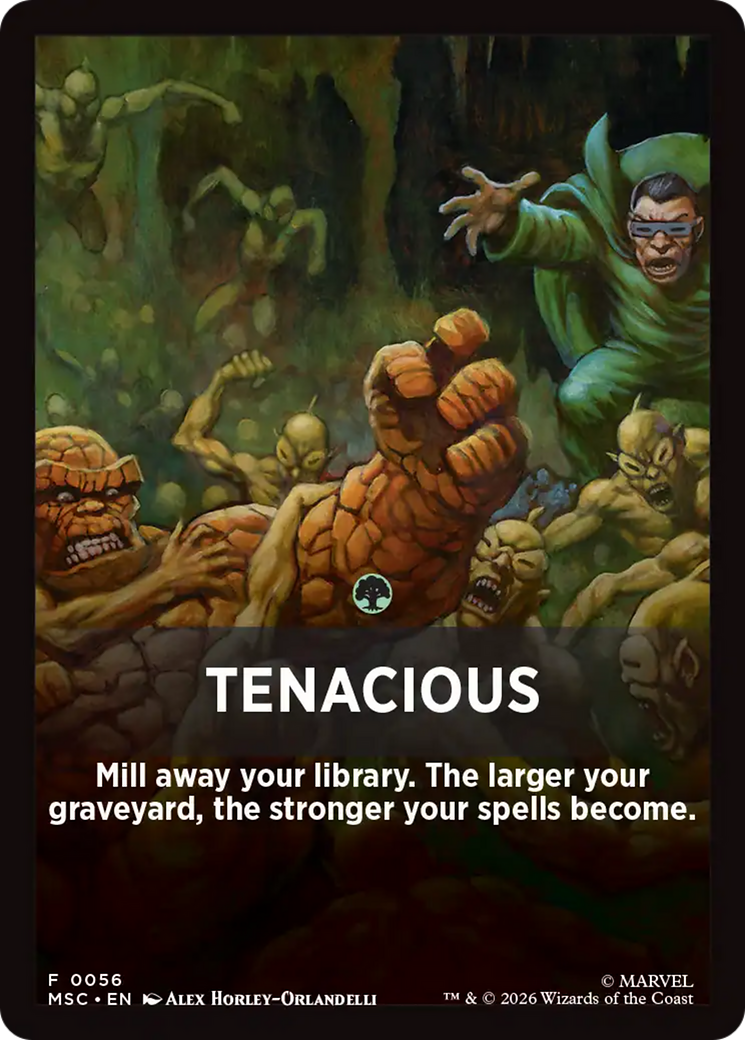 Tenacious Theme Card [Marvel Super Heroes Commander] | Jack's On Queen