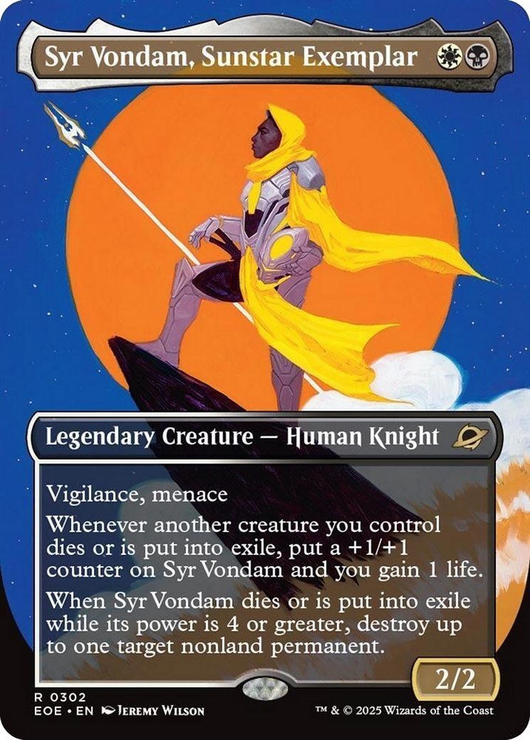 Syr Vondam, Sunstar Exemplar (Borderless) [Edge of Eternities] | Jack's On Queen